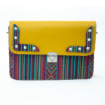 Sac Awray en cuir et tissu berbère – Élégance artisanale marocaine